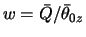$w=\bar Q/\bar\theta_{0z}$