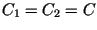 $C_1=C_2 =C$