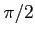 $\pi/2$
