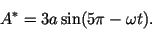 \begin{displaymath}
A^* = 3a \sin (5\pi -\omega t).
\end{displaymath}