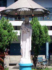 The virgin statue at Shanti Dan