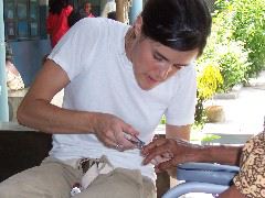 clipping toenails