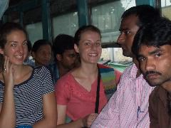 Axelle and I on the bus.