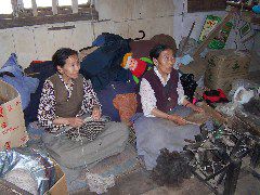 Tibetan ladies knitting
