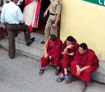 three monks waiting