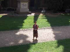 Aldona in the Cloisters.