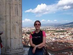 at the top