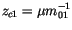 $z_{c1}=\mu m_{01}^{-1}$