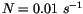$N=0.01  s^{-1}$