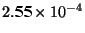 $ 2.55 \times 10^{-4}$
