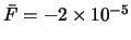 ${\bar F}=-2\times10^{-5}$