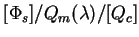 $[\Phi_s]/Q_m(\lambda)/[Q_c]$