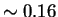 $\sim0.16$
